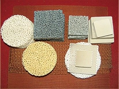 Gran resistencia de hierro fundido Filtro de espuma cerámica para silicio de carbono y panal de miel